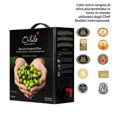 Olio Extra Vergine di Oliva 100% italiano Monocultivar Peranzana -  Bag in Box - 5 Litri OILALA0P - BbmShop